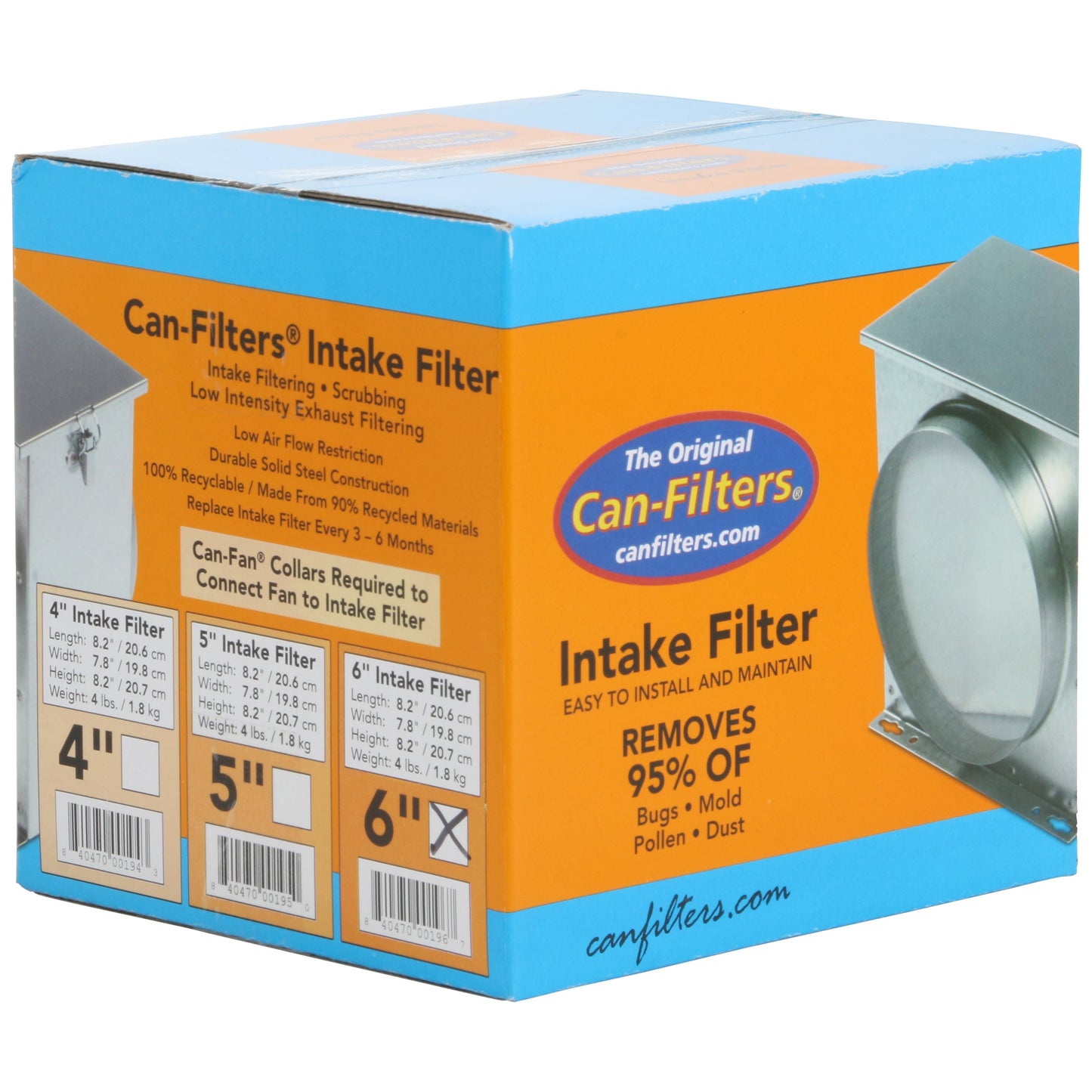 Can-Fan Intake Filter 6 in