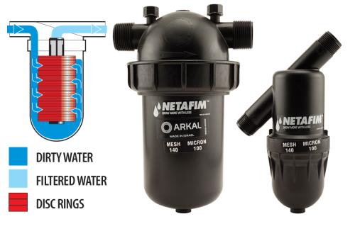 Netafim Disc Filter 3/4 in MPT x MPT 140 Mesh 17 GPM Maximum Flow (1/Cs) [DF075-140]