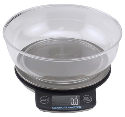 Measure Master Digital Scale w/ 1.88 L Bowl (3kg) - 3000g Capacity x 0.1g Accuracy (24/Cs)